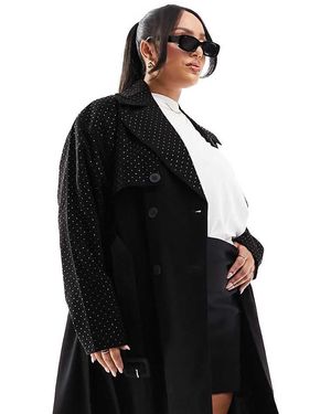 River Island Trench Con Borchie - Nero