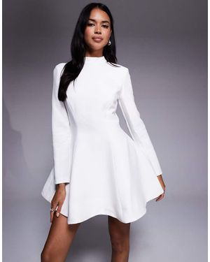 Bardot Zephyra Long Sleeve Mini Dress - White