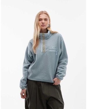 Columbia Helvetia Ii Cropped Half Snap Fleece - Blue
