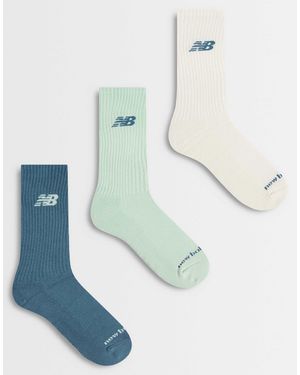 New Balance Everyday Seasonal Crew Sock 3 Pack - Blue