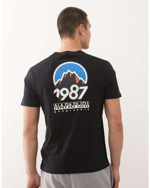 Napapijri Montepiana Back Print T-shirt - Black