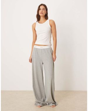 Calvin Klein Joggingbroek Met Logo Op De Tailleband - Naturel