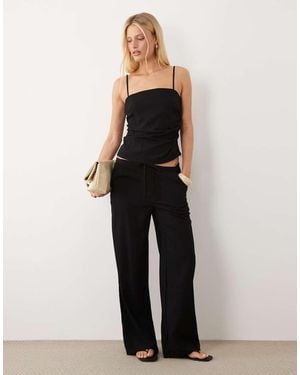 Mango Riga Relaxed Trouser Co-Ord - Black