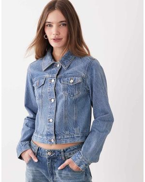 Miss Selfridge Denim Girlfriend Jacket - Blue