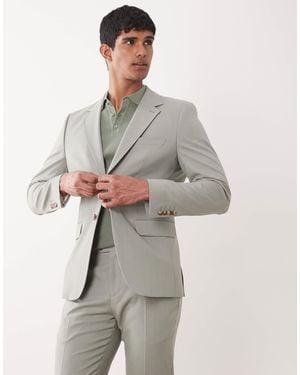 SELECTED Wool Blend Slim Fit Blazer - Gray