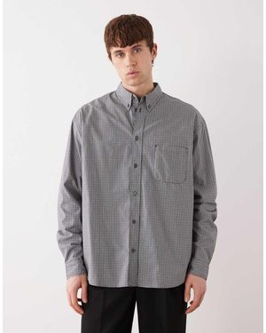 Weekday Loose Fit Long Sleeve Shirt - Grey