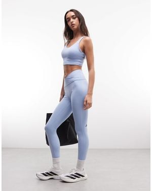 adidas Originals Leggings mit gekreuztem bund und drei streifen - Weiß