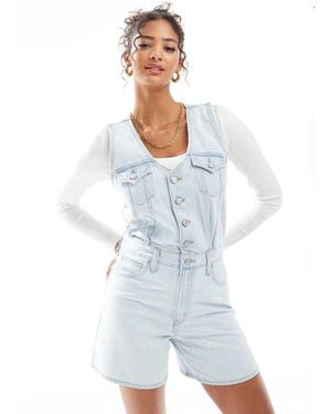 Levi's Vest Denim Playsuit - White
