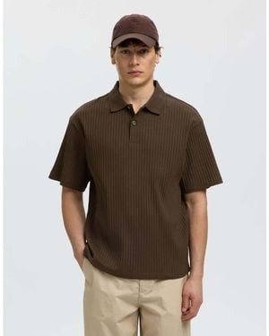 SELECTED Polo Color Caffè Turco - Marrone