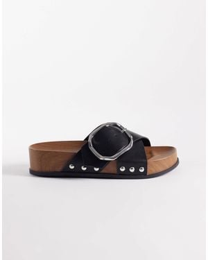ASOS – foster – clog-mules - Schwarz