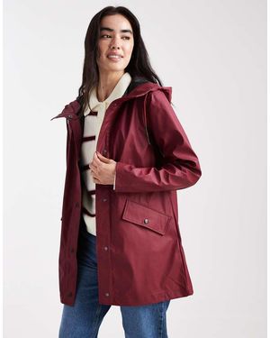 ONLY Hooded Raincoat - Red