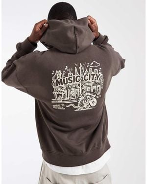 Levi's Boxy Hoodie Met Grafische Print Op De Achterkant - Bruin