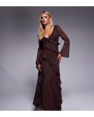 Forever New Vestido Semilargo De Manga Larga De - Morado