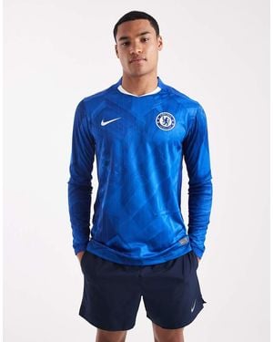Nike Football Dri-fit Chelsea Fc 2025/26 Long Sleeve Home Shirt - Blue