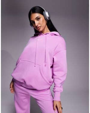 Nike – phoenix fleece – oversize-kapuzenpullover - Lila