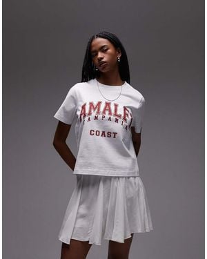 TOPSHOP Cotton Flippy Mini Skirt With Godets - Grey