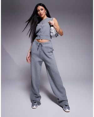 The Couture Club – locker geschnittene strick-jogginghose - Grau