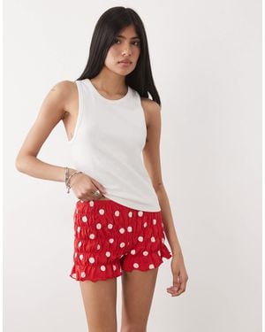 ASOS Shir Bloomer Short Co-ord - Red