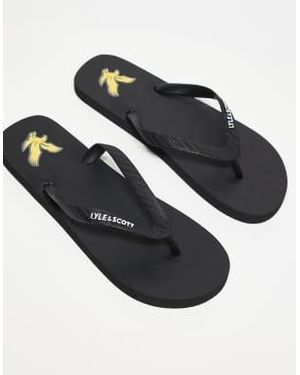 Lyle & Scott – zehenstegsandalen - Schwarz
