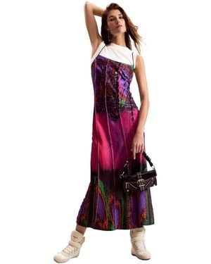 Desigual Kombiniertes kleid, entworfen von mr. lacroix, - Rot