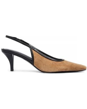NA-KD Suede Contrast Court Shoes - White