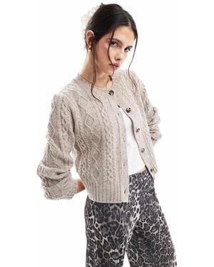 Levi's Primrose Cable Merino Wool Knit Cardigan - White