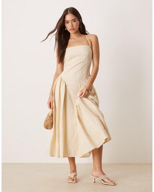Nobody's Child Lupin Structured Midi Dress - Natural