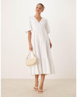 Nobody's Child Roselena Tiered Midi Dress - Natural