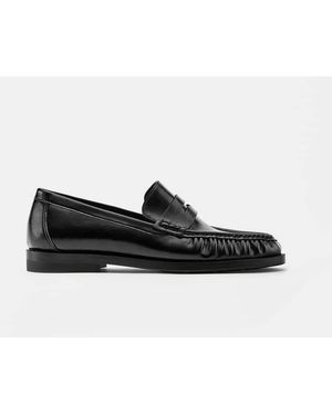 Pull&Bear Gathered Loafers - White