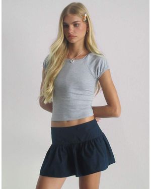 Motel Rafta Mini Skirt - Blue