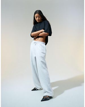 ASOS Oversized Jogger With Turnback Hem Detail - White