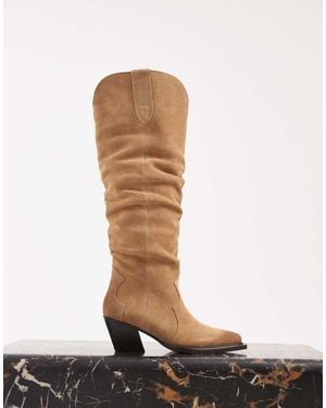 Dolce Vita Western Knee Boots - White