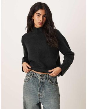 Abercrombie & Fitch Funnel Neck Jumper - Black