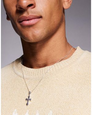 ASOS – halskette mit kreuzanhänger - Natur