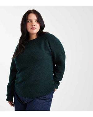Pieces Plus Jersey Verde Oscuro Con Cuello Alto De Pieces Curve - Azul