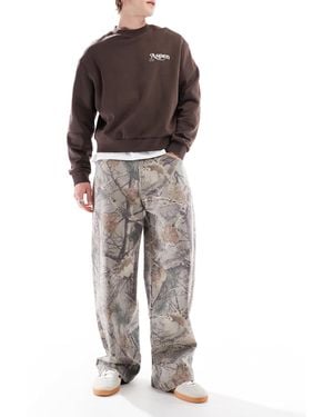 Hollister Super Baggy Carpenter Jeans - Grey