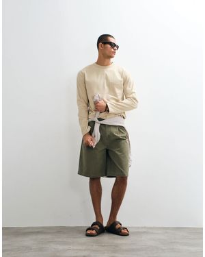 ASOS T-shirt décontracté à manches longues - délavé - Neutre