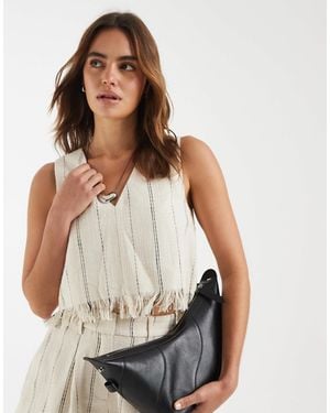 ASOS Tailored Fringe Hem V Neck Shell Top - Multicolor