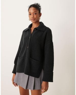 Abercrombie & Fitch – strickjacke - Schwarz