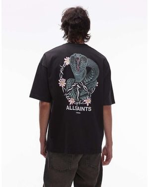 AllSaints Snakebite Graphic T-shirt - Black