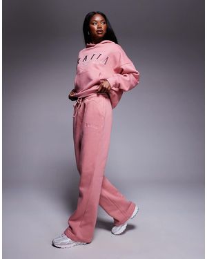 Kaiia Embroidered Logo Wide Leg jogger Co-ord
