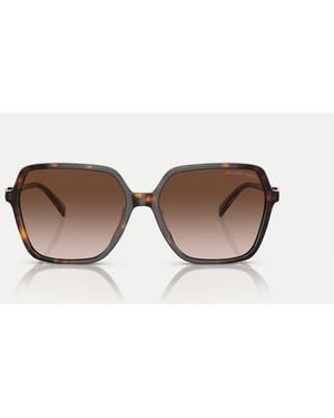 Michael Kors Jasper Gafas De Sol Cuadradas Con Lentes Marrones En-Marrón