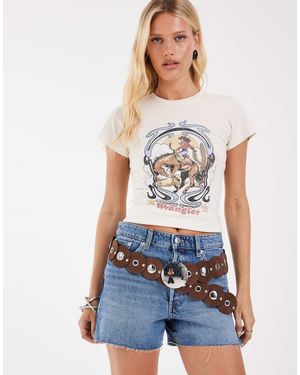 Wrangler Shrunken Band T-Shirt - Wit
