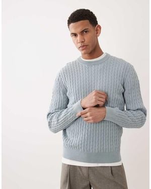 Mango Cable Knit Jumper - Grey