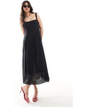 French Connection Broderie Maxi Dress - Blue