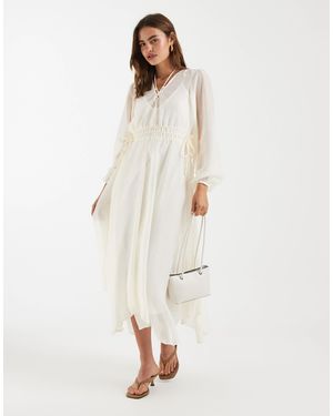 4th & Reckless – maxikleid aus chiffon - Weiß