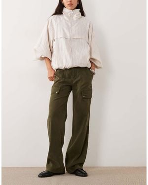 ASOS Wijde Utility Cargobroek - Naturel