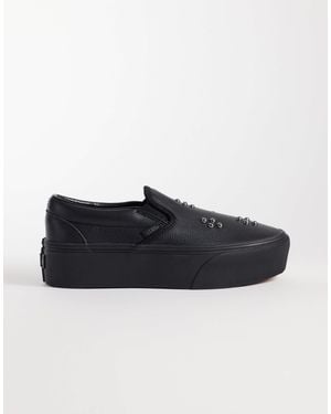 Vans Classic stackform slip-on cloutées tout - Noir