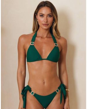 Moda Minx Amour Tie Side Brazilian Bikini Bottom - Green