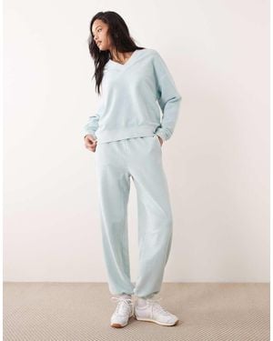 ARKET Joggers Elásticos De Pernera Ancha De Algodón Puro De (Parte De Un Conjunto) - Azul